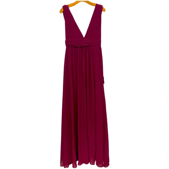 Lulus Heavenly Hues Burgundy Maxi Sleeveless Dress WeddingParty Formal NWT  - www.sanvalentin.cl